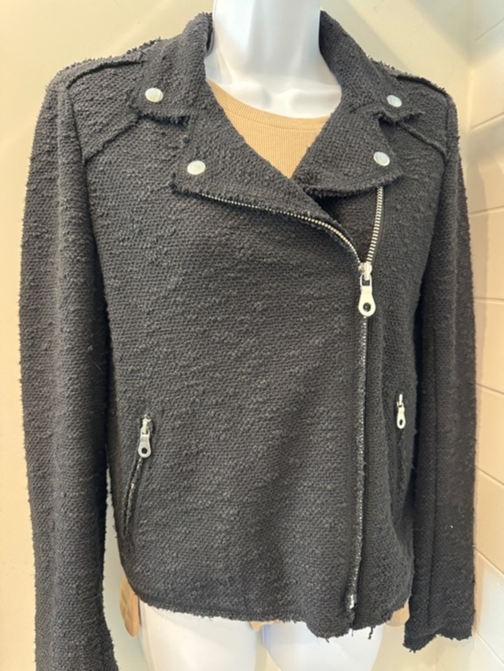Rebecca Taylor Black Textured Jacket - Black